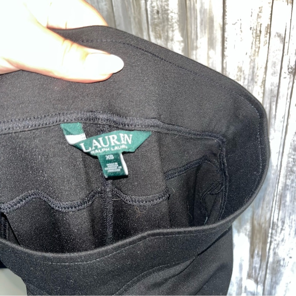 Lauren Ralph Lauren Black Wide Leg Pull On Pants - Picture 5 of 5